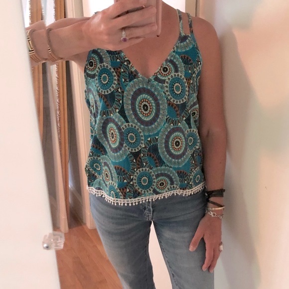 NAANAA Boho Turquoise Patterned Tank - Picture 2 of 7